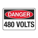 Danger 480 Volts Decal